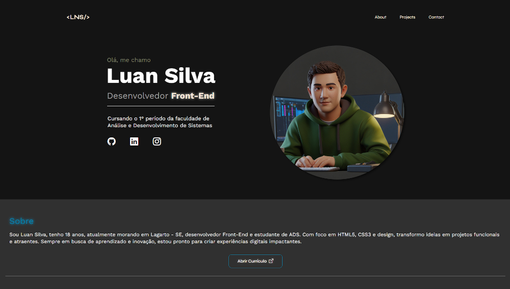 Imagem do Projeto Landing Page LostBOT